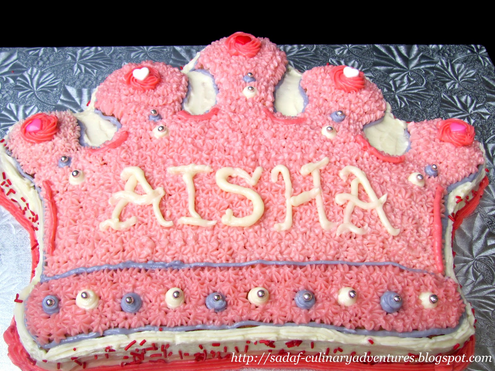 My Culinary Adventures Crown Cake (White Cake with Swiss Meringue