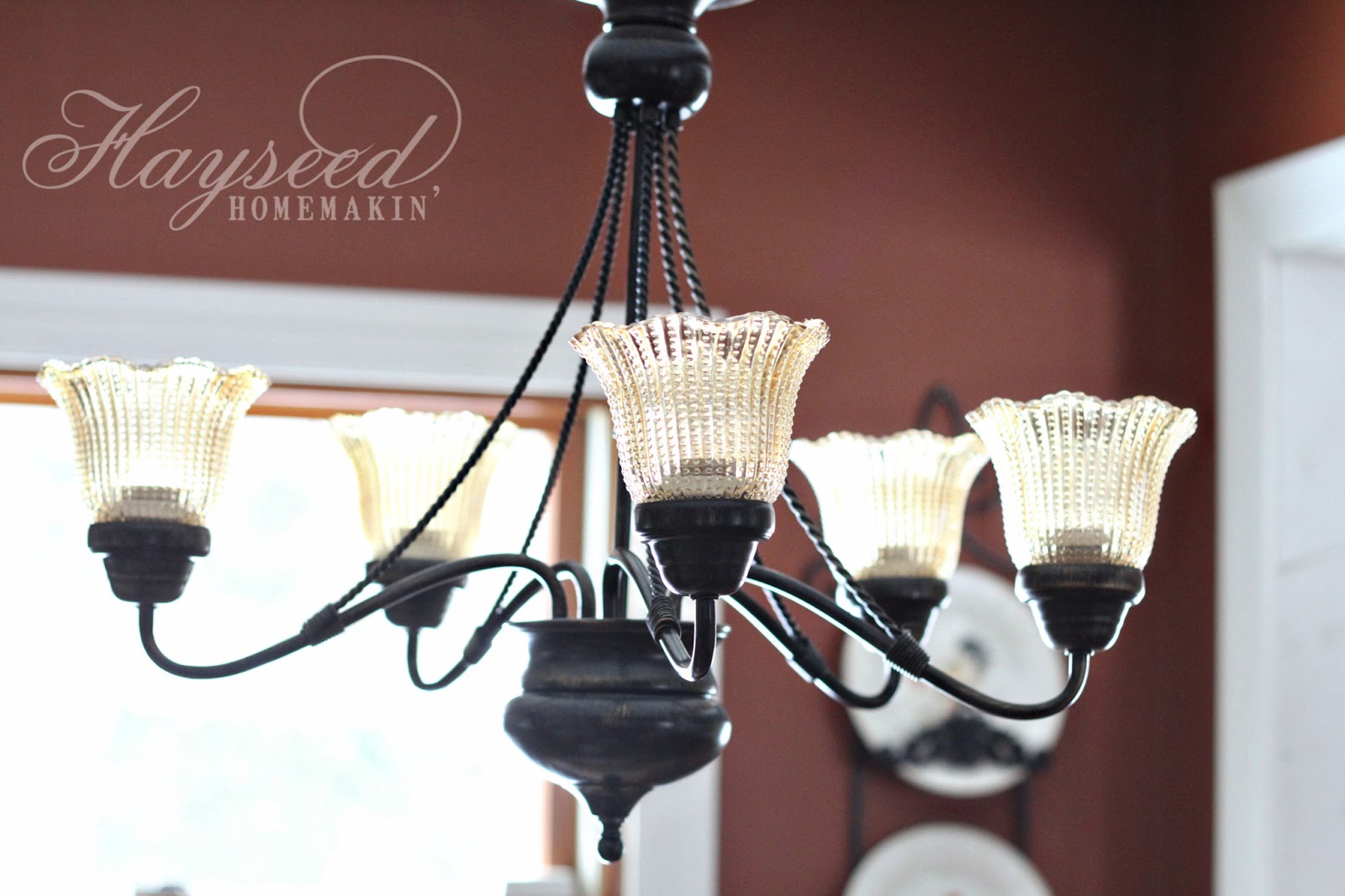 Hayseed Homemakin' Chandelier Makeover