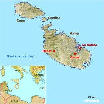 Malta en el mapa