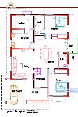 House Design Floor Plans on Home Plan And Elevation 1950 Sq  Ft   Kerala Home Design