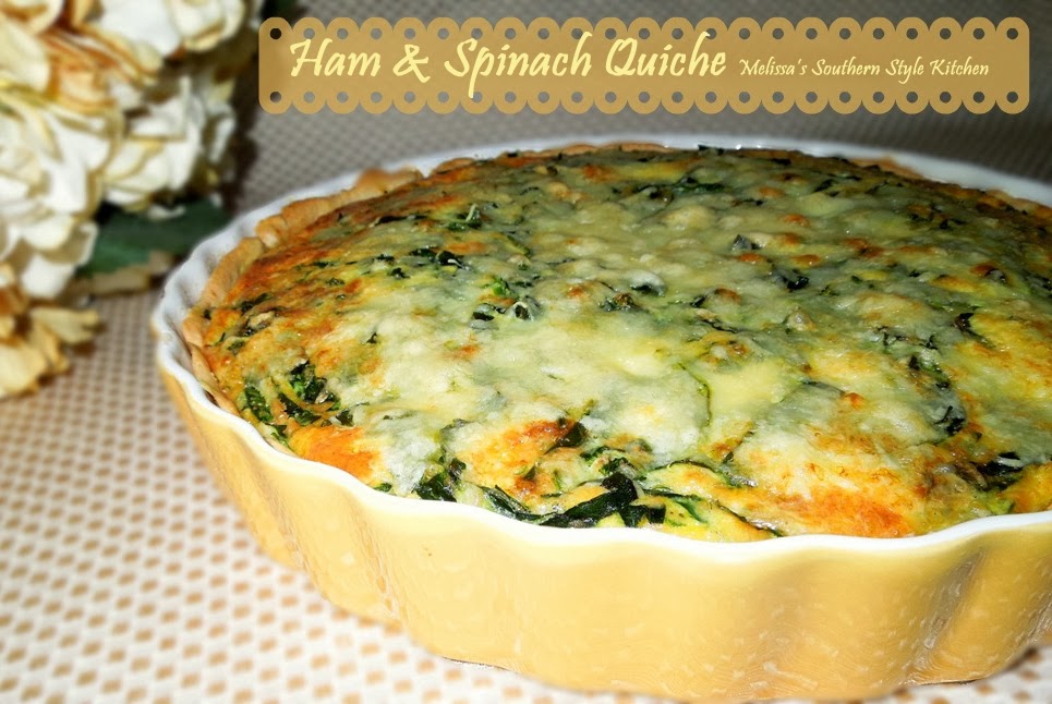 Ham And Spinach Quiche - melissassouthernstylekitchen.com