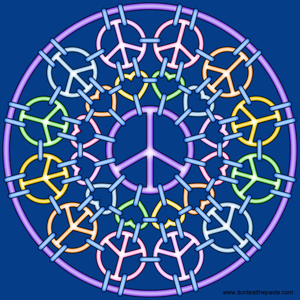 Don't Eat the Paste: Peace Mail Mandala to color