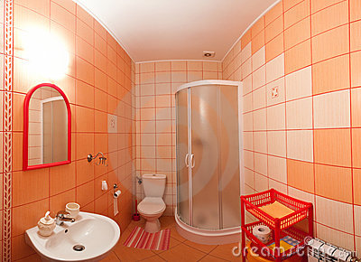 Fotos de baños color naranja - Colores en Casa