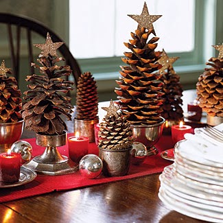 Mil Ideias de Decoração: Faça você mesmo: Mini árvore de Natal com Pinhas!
