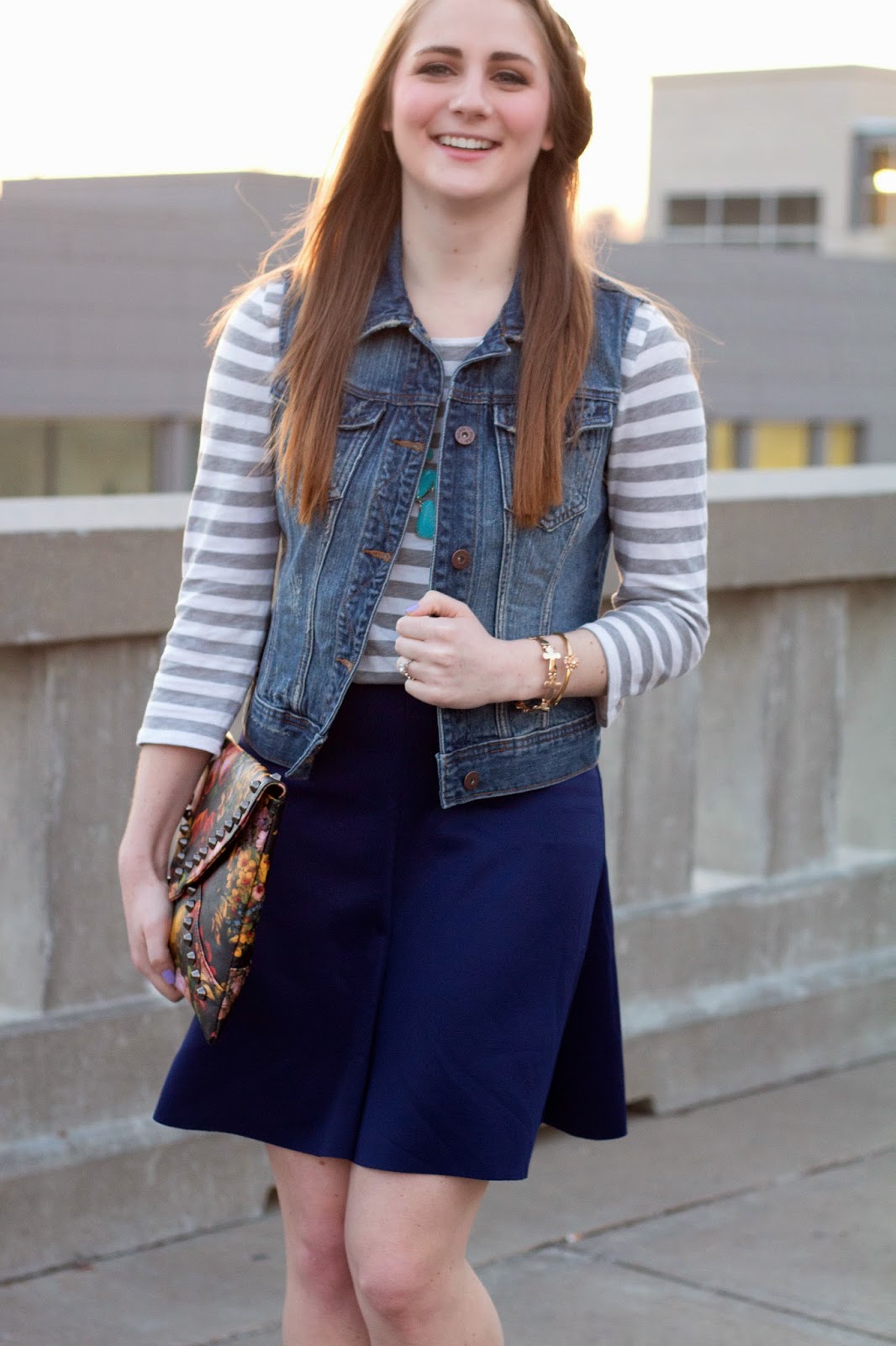 A Memory Of Us how to style a denim vest A Kansas City Fashion Blog