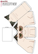 I am sure grumpy cat is happy inside, all cats are filled with happiness but . (grumpy cat papercraft)