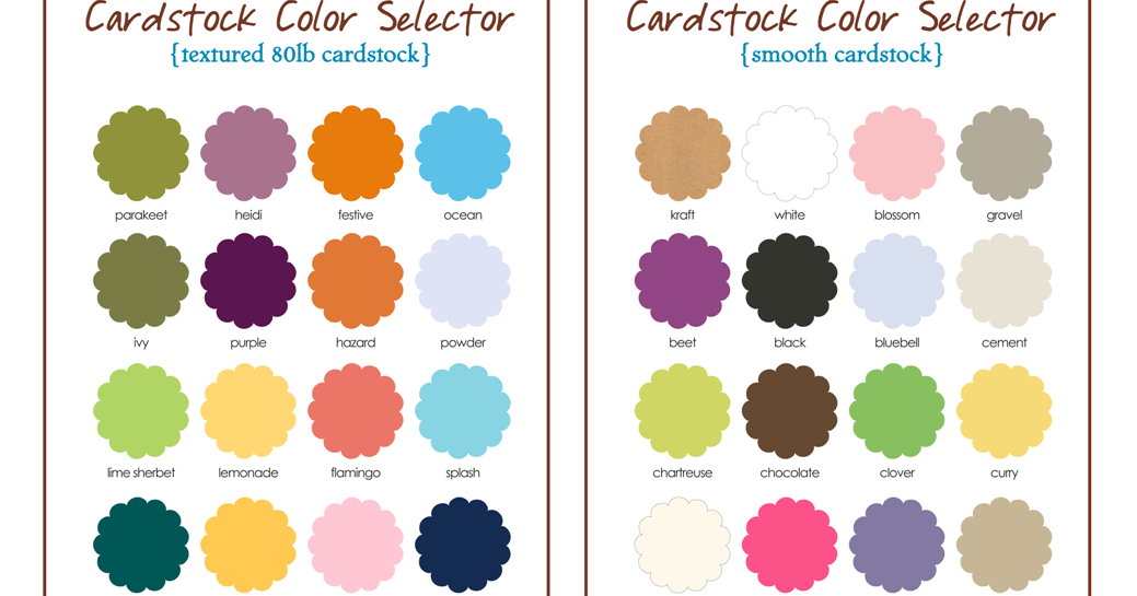 Scrap Tid Bits Cardstock Color Selector