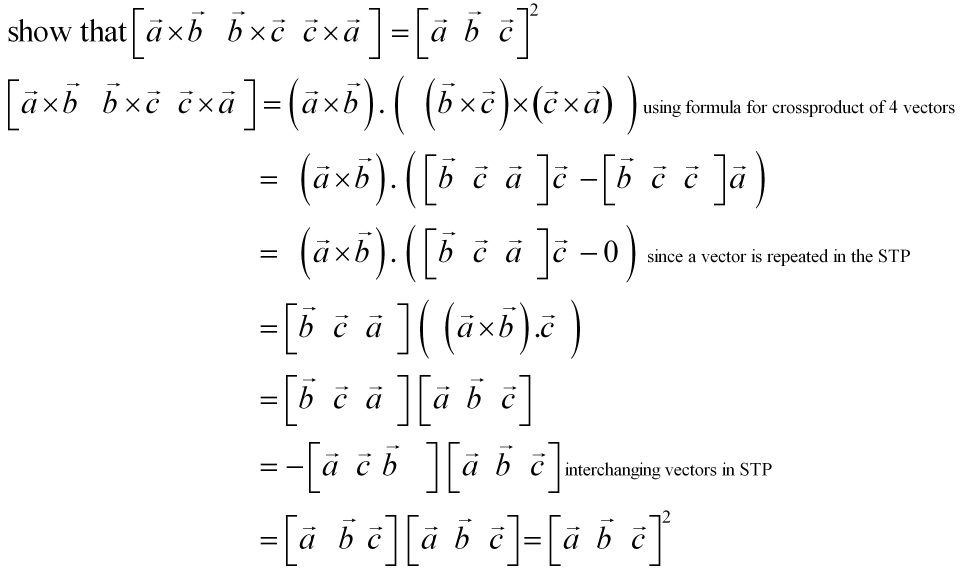 mixture problem on scalar triple product stp of vectors