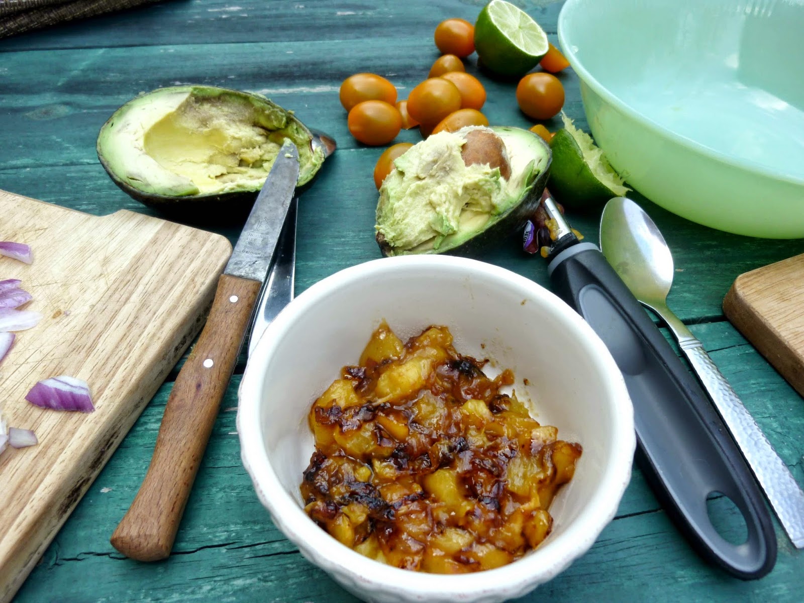 Smoked Paprika Guacamole with Caramelized Nectarines Diary of a Mad