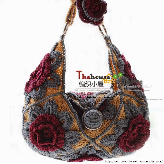 Outstanding Crochet: Interesting Crochet Bag. Charts.