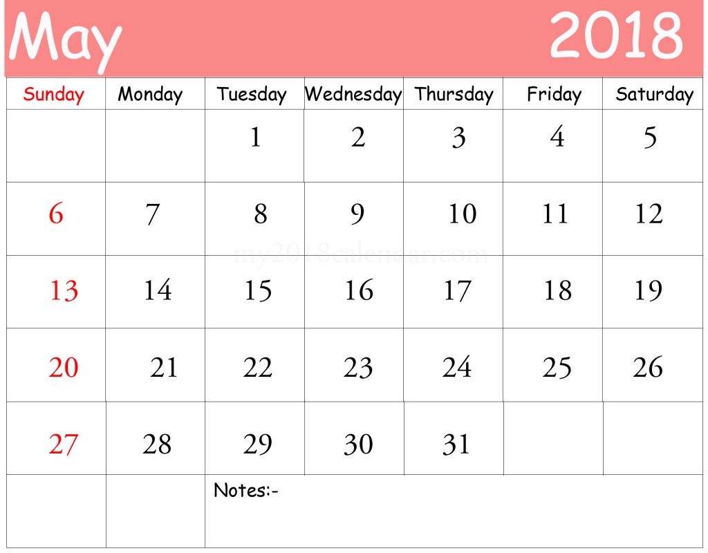 free may 2018 calendar template free may 2018 calendar template