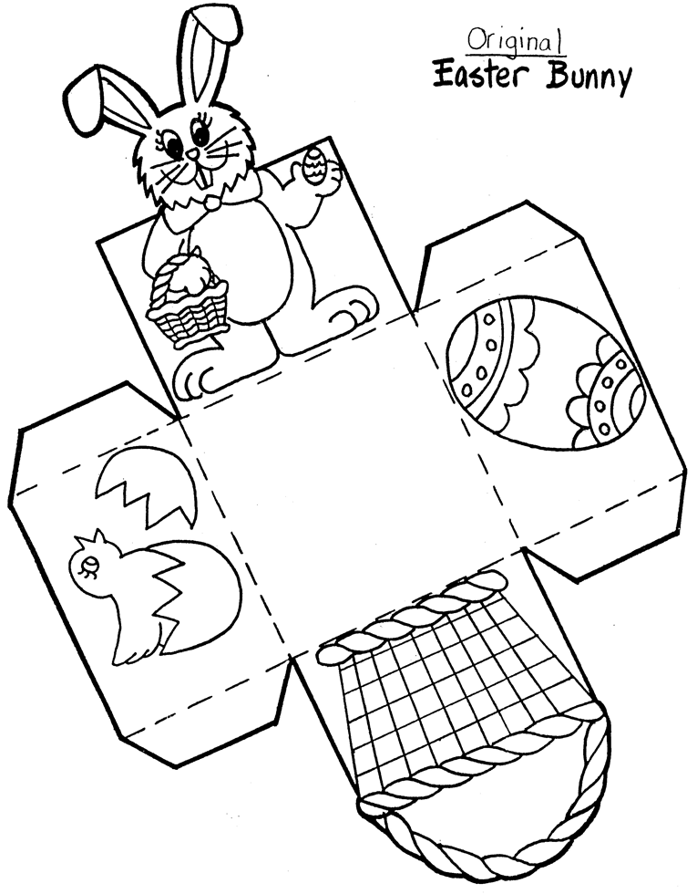 Easter Bunny Colouring In Template