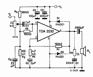 power audio amplifier with tda 2030 for applications automotives 14