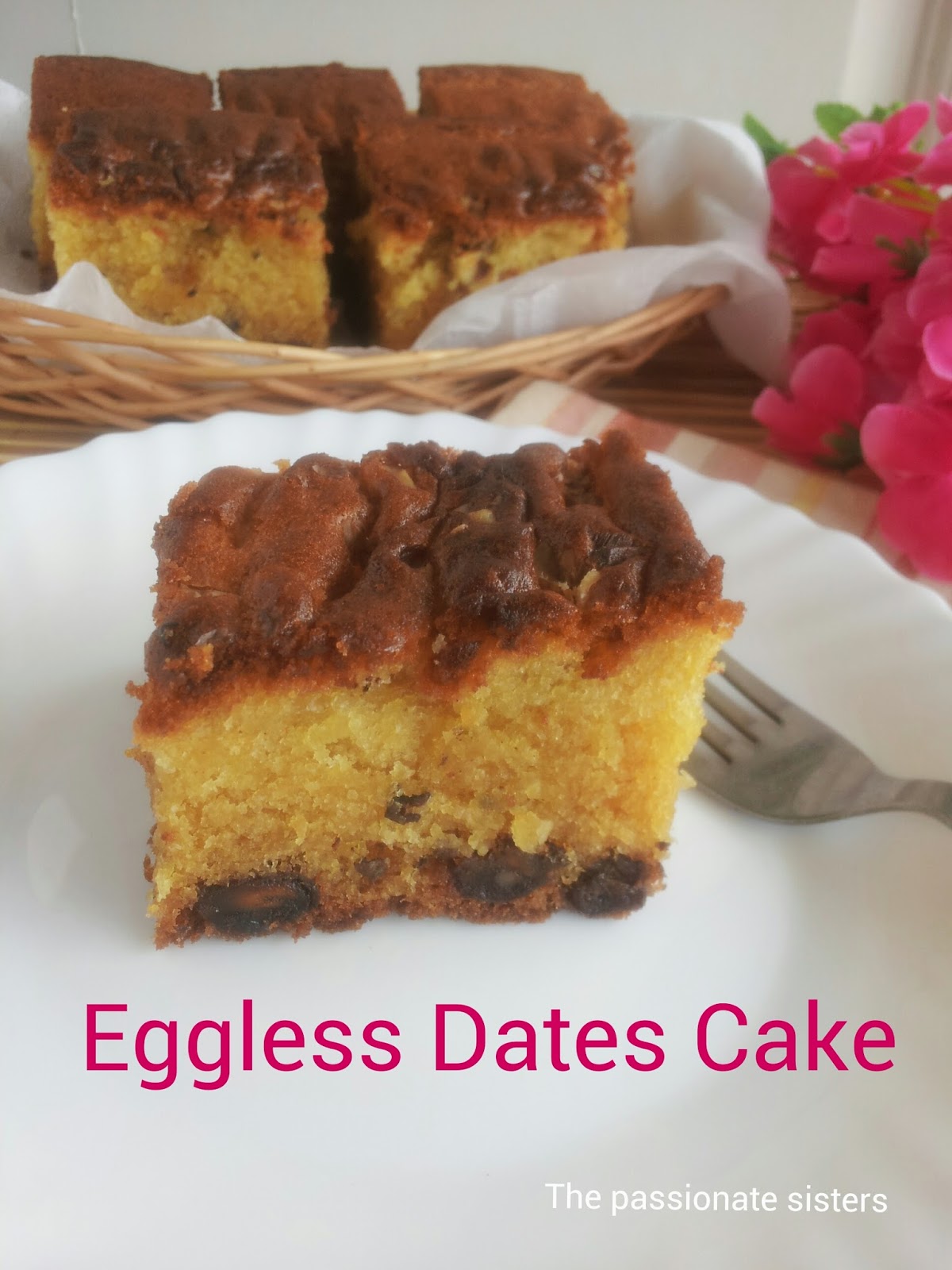 Eggless Dates Cake