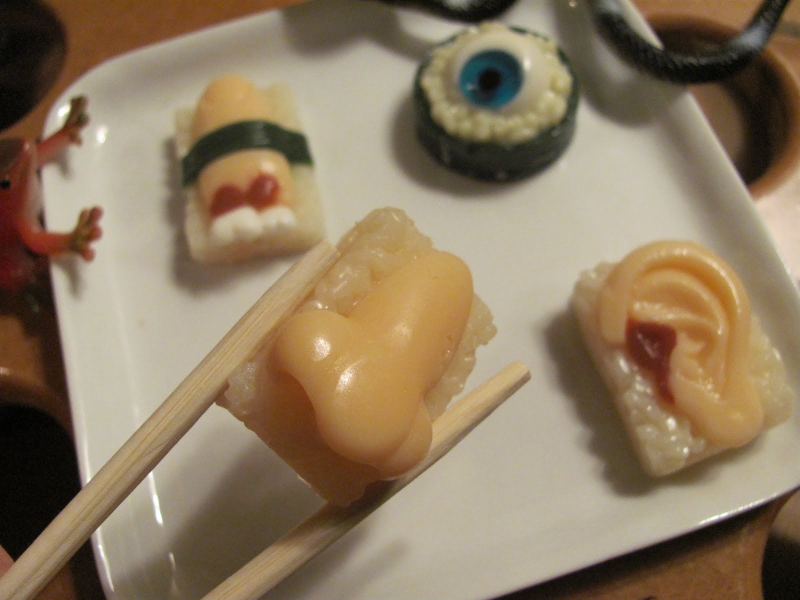 New Body Parts Sushi Gummy Candy 3 Pack Halloween Candy