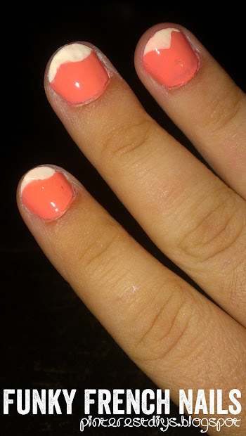 diys funky french nails