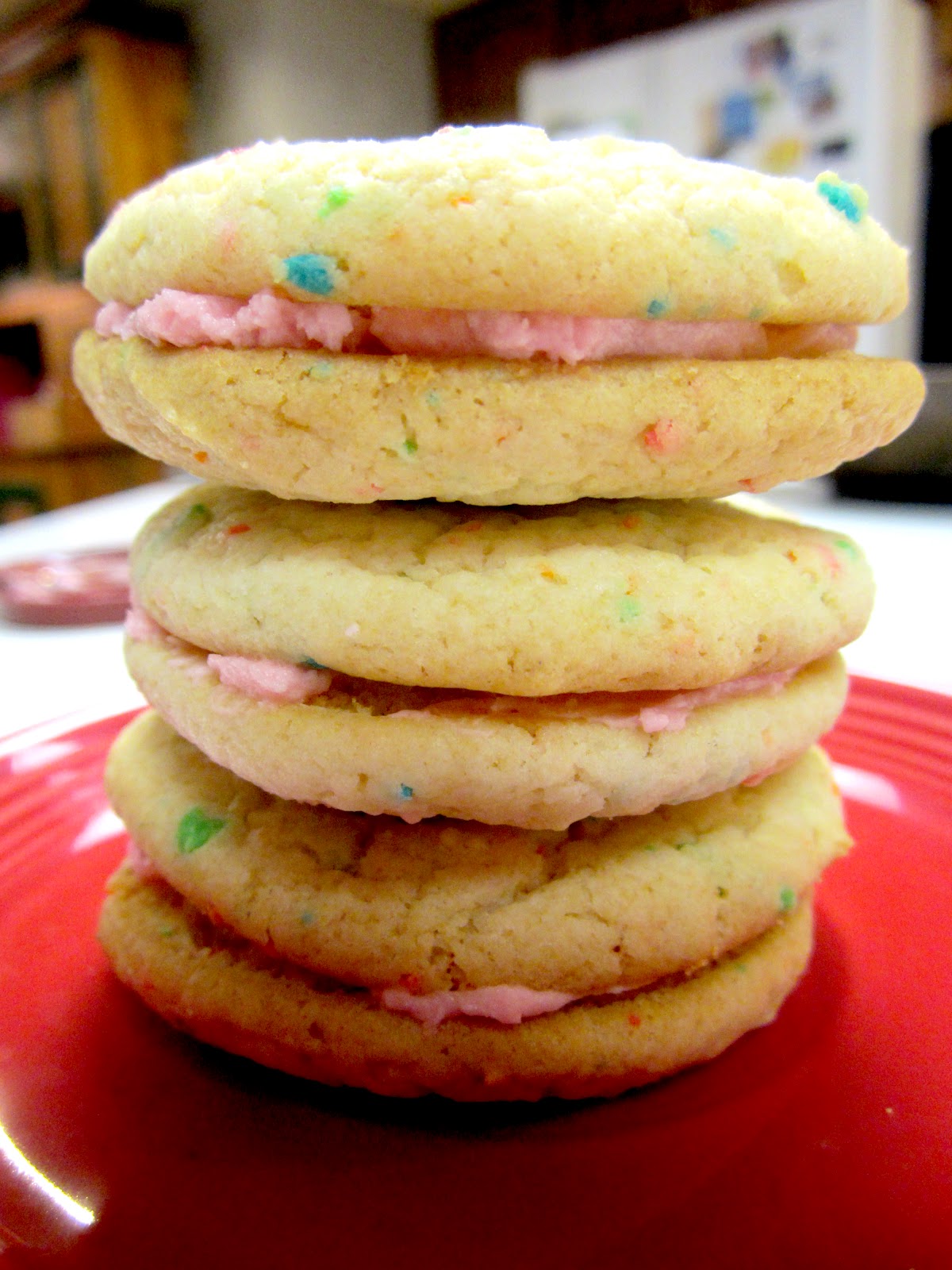 From Sarah's Kitchen to Yours Confetti Cake Sandwich Cookies