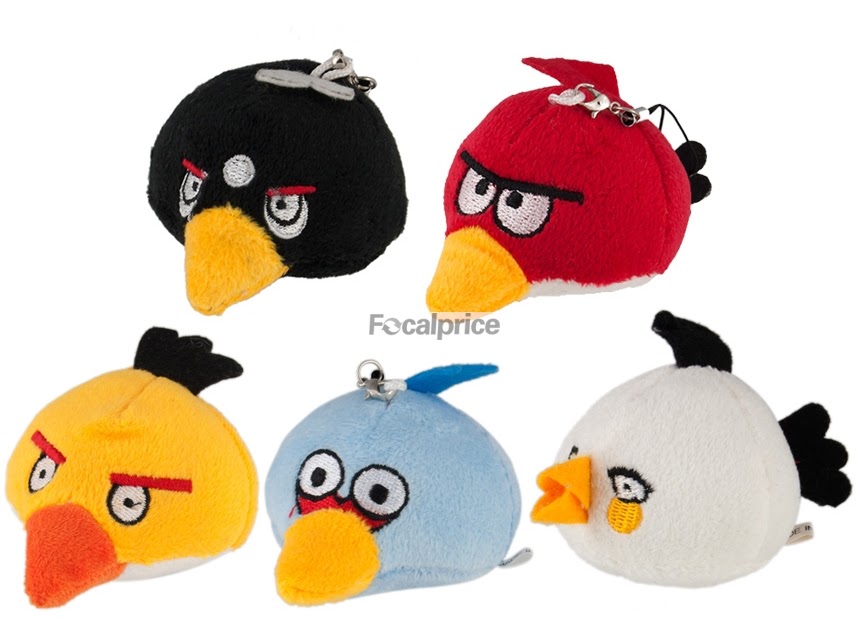 Stuffed Angry Birds Keychain String 5PCS Products Made in
