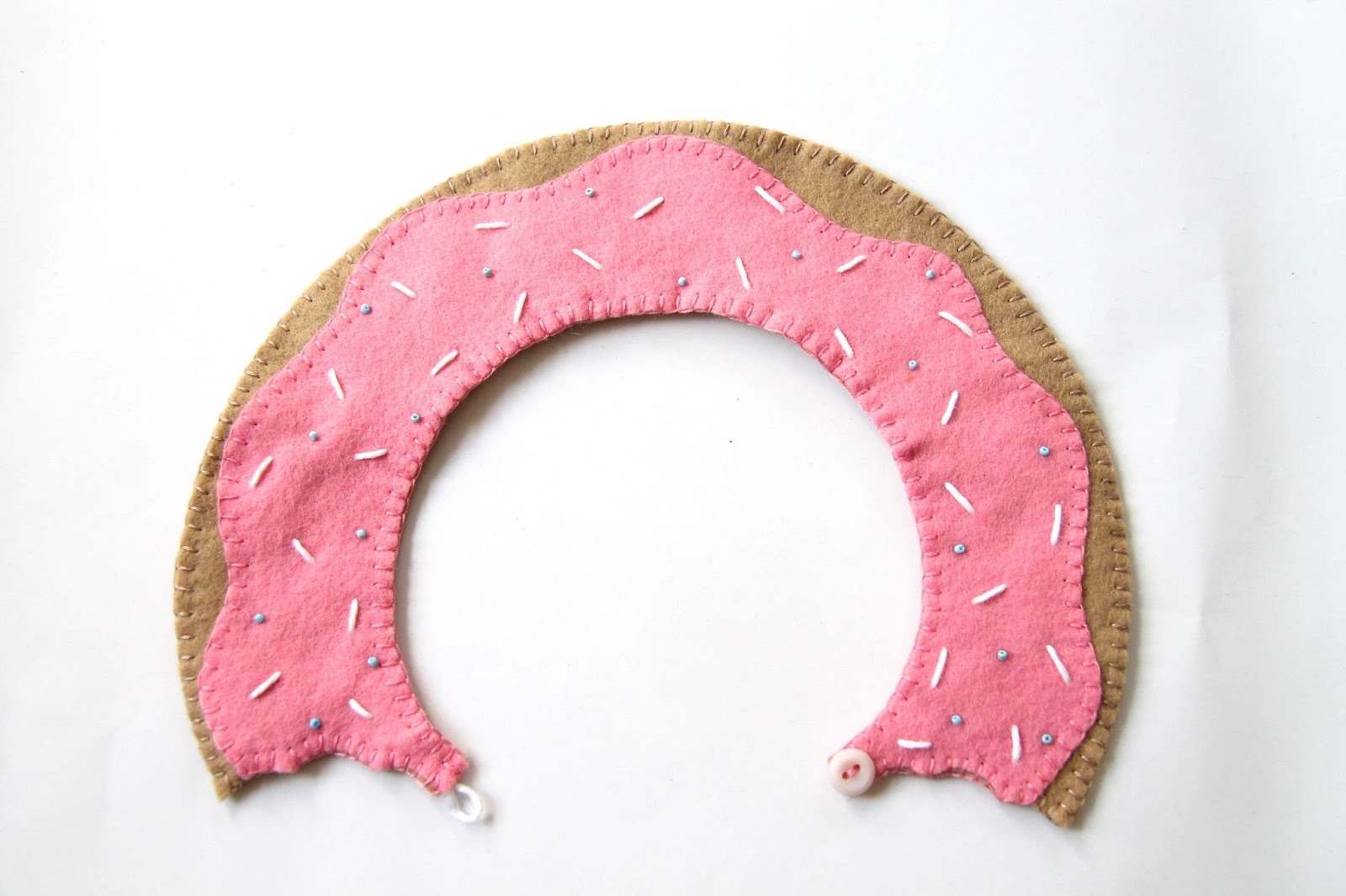 DIY Felt Doughnut Collar Tutorial