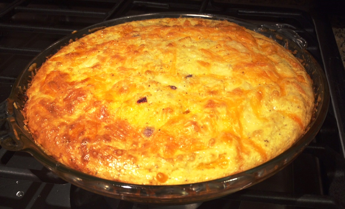 Cooking Dunkin Style Impossible Ham and Cheese Quiche