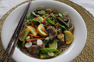 Asian Buckwheat Noodles with Beef