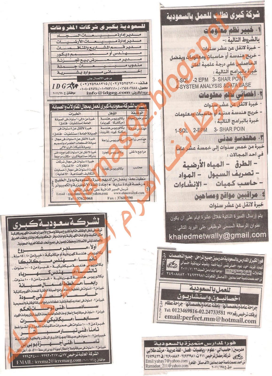 وظائف للمصرين فى السعودية من جريدة الاهرام الاسبوعى الجمعة 22 يوليو 2011 Picture+012