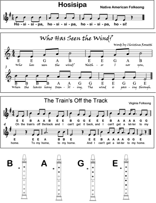 Recorder song sheets Exclusive Music
