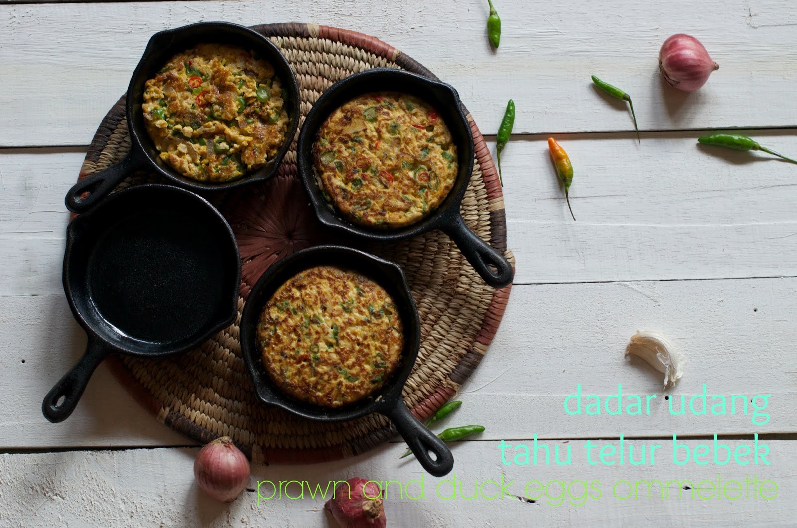 Indonesian Medan Food Duck Eggs Omelette ( Dadar Telur Indonesian Medan Food Duck Eggs Omelette ( Dadar Telur