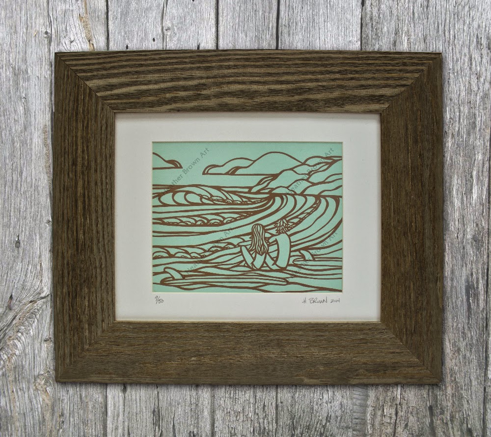 framed surf art