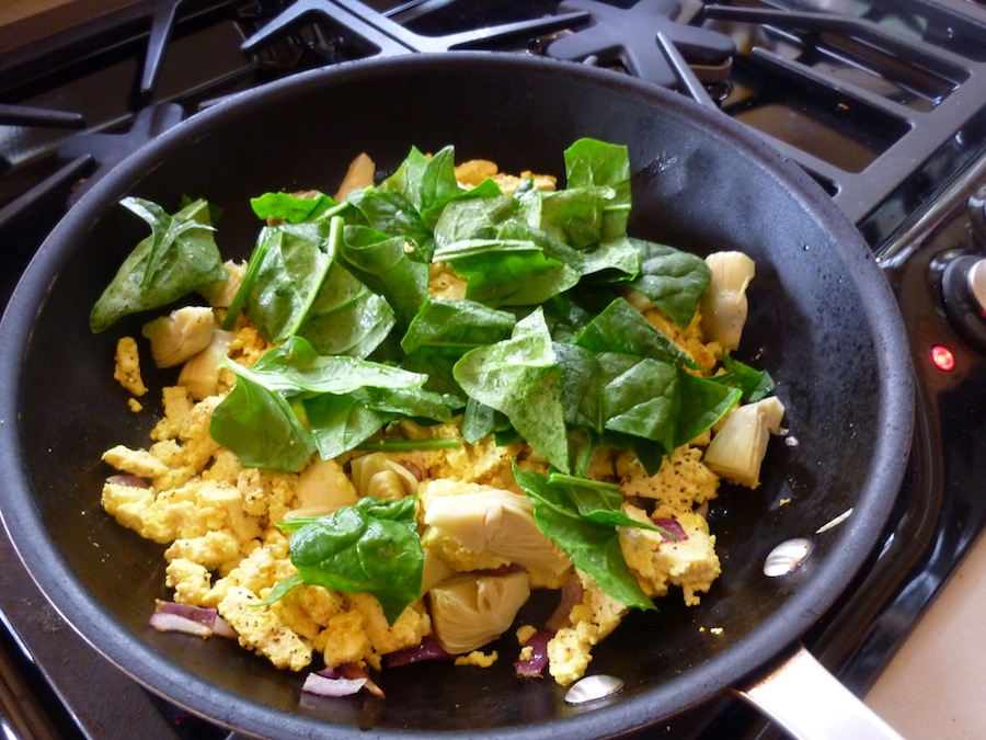 Foods For Long Life Tofu Scramble With Artichoke Hearts, Mushrooms And