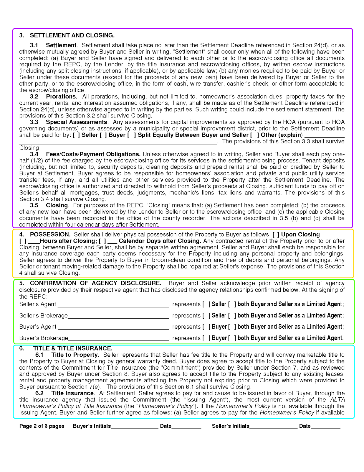 Q&A The Utah Real Estate Purchase Contract Page 2 RED BEAR REAL ESTATE