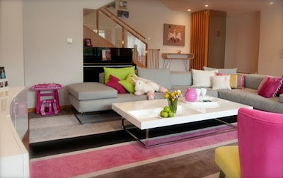 sala moderna gris fucsia y verde lima sala moderna gris fucsia y verde lima