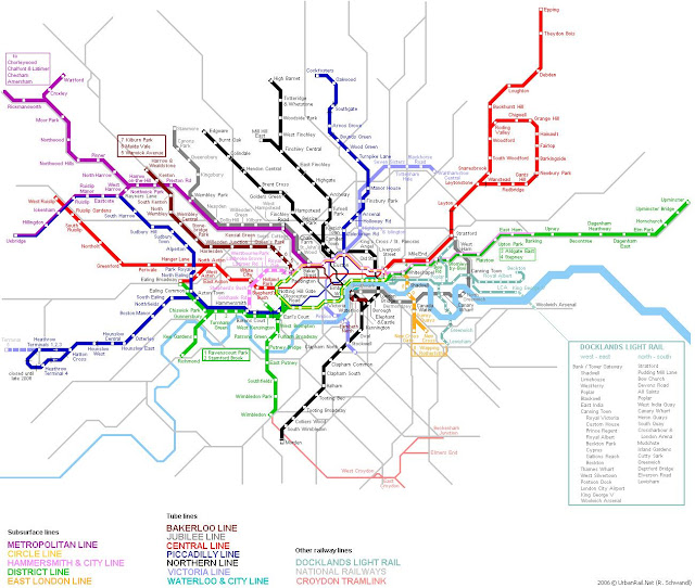London Underground Subway Map