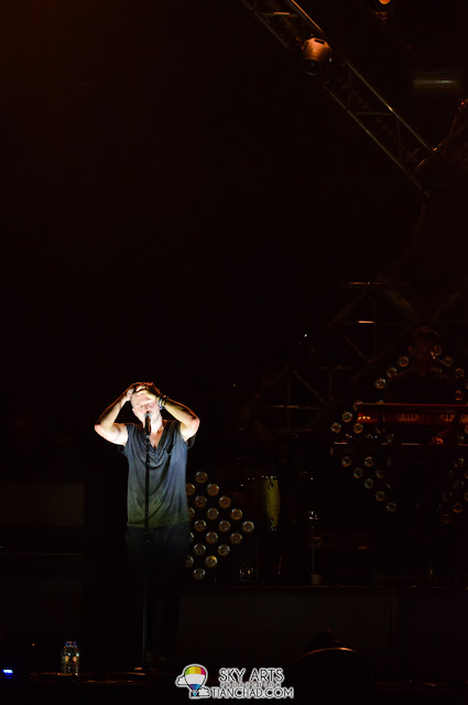 When spotlight shooting from the bottom OneRepublic Native Live in Malaysia 2013 