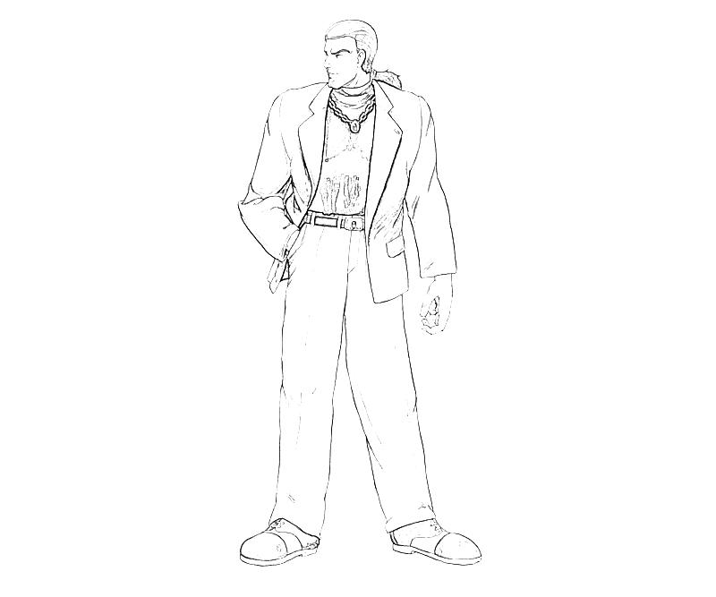 Printable King of Fighters Robert Garcia Action Coloring Pages printable-king-of-fighters-robert-garcia_ction-coloring-pages