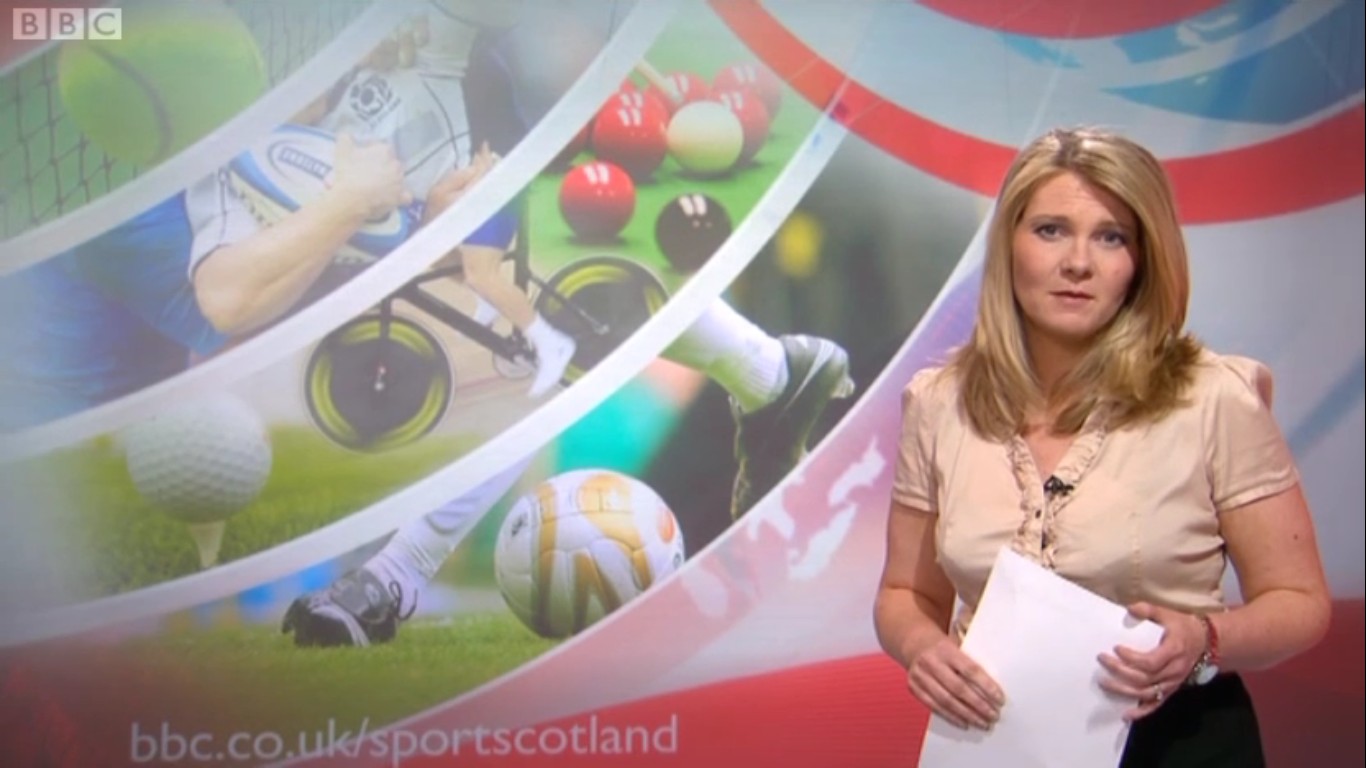 UK Regional News Caps Jane Lewis BBC Reporting Scotland (Sport)