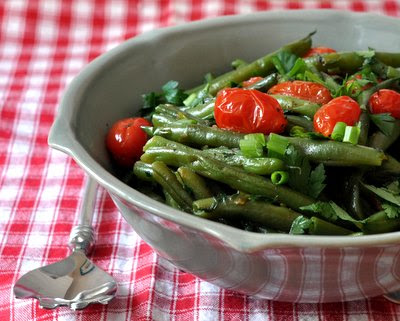 Healthy Red & Green Green-Bean Salad