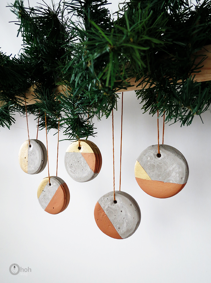 How to make Christmas ornament with concrete - Ohoh Blog