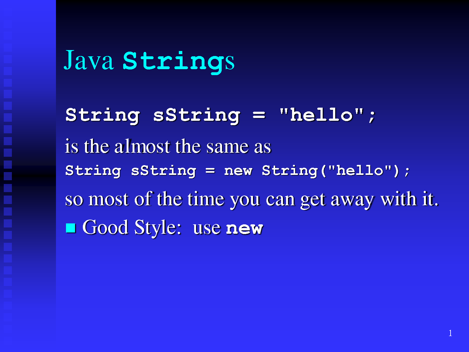 string class in java