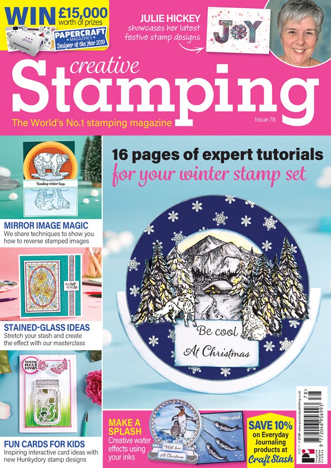 Delighted to see my first commission in print.. My snowy cabin card made the front cover