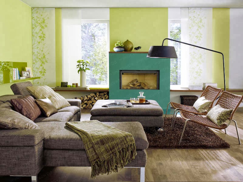 Salas en verde y marrón - Salas con estilo