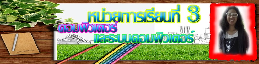 หน่วยการเรียนที่3 คอมพิวเตอร์และระบบคอมพิวเตอร์