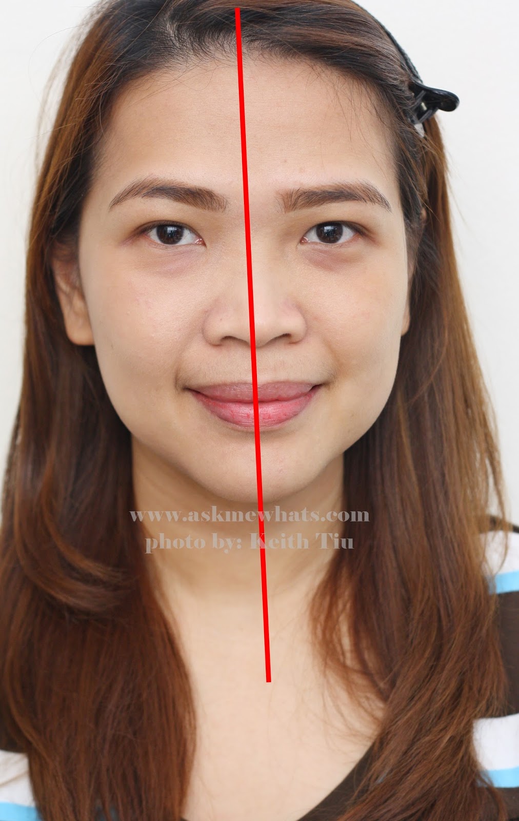 before and after using L'Oreal Paris Lucent Magique BB Skin Luminizing BB Cream SPF19 
