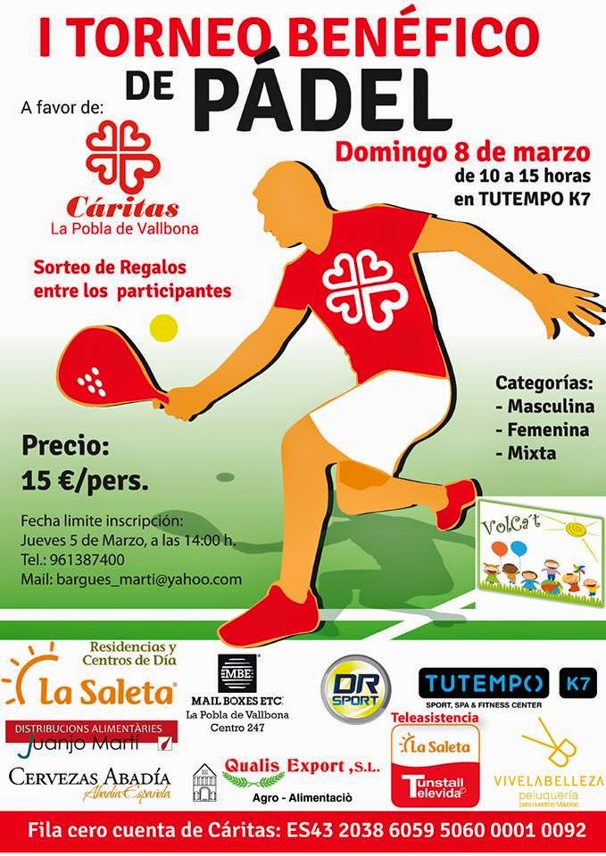 Carlos Catala Lopez Blog: I Torneo benéfico de pádel a favor de CÁRITAS