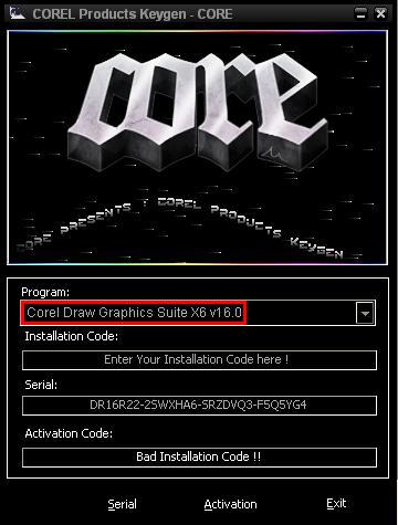 corel draw x6 serial number change