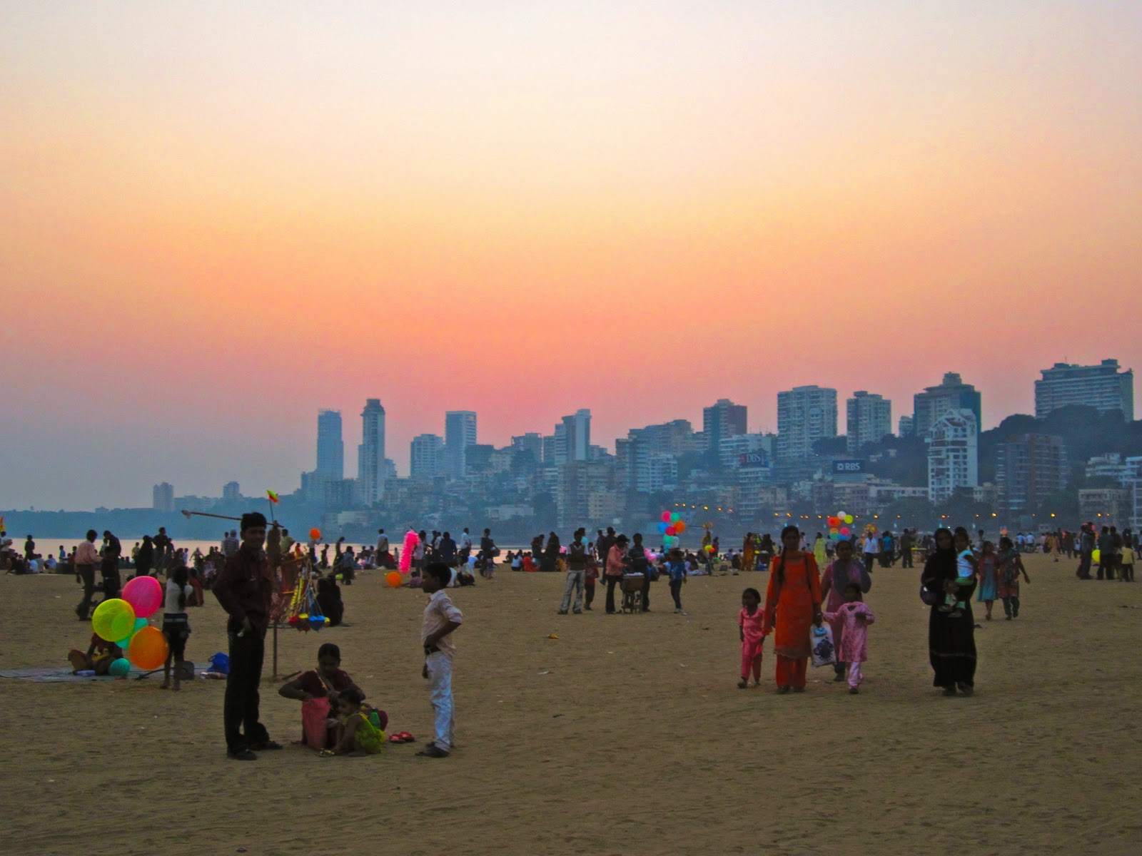 Image result for Girgaum Chowpatty at Sunset