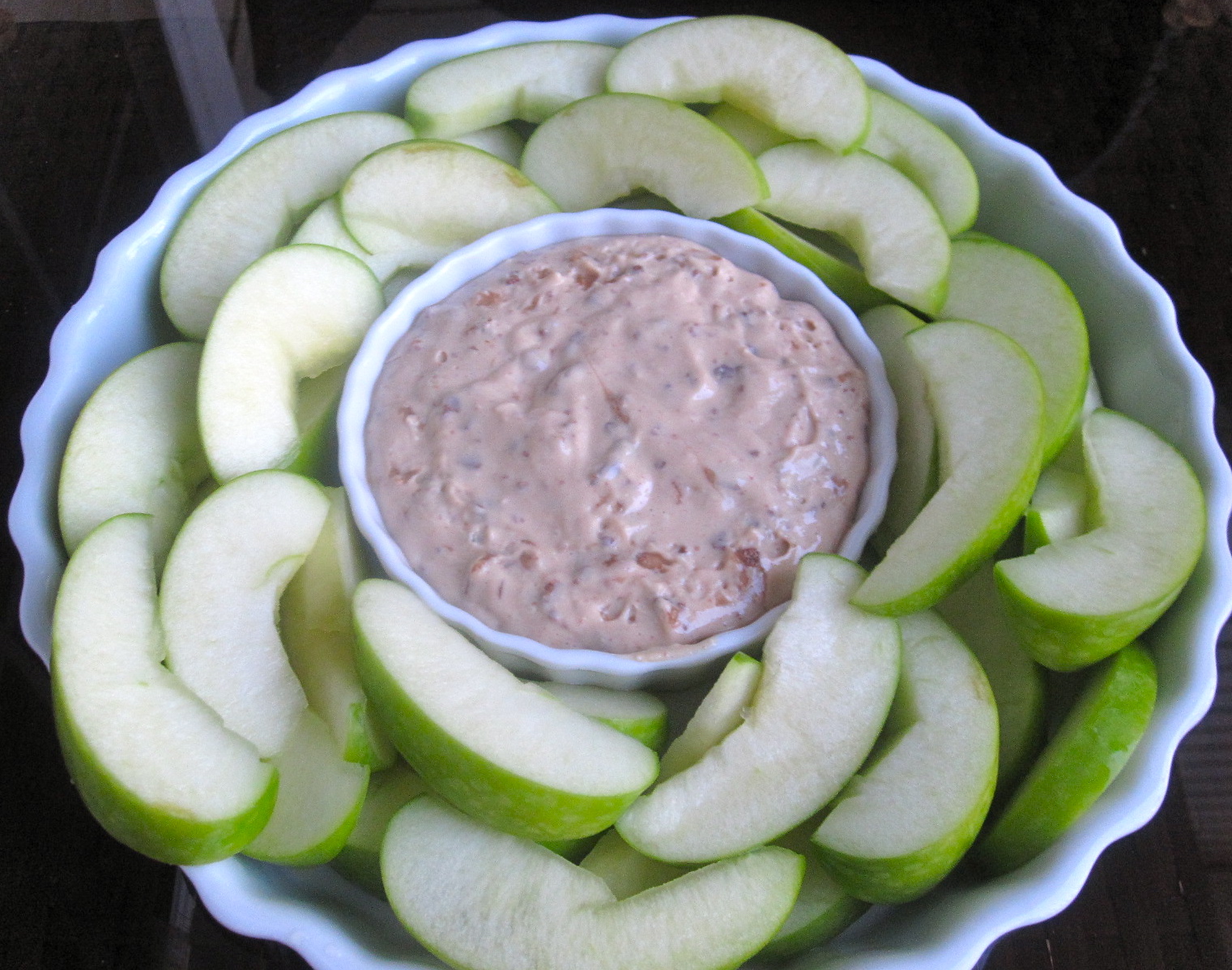 The Cultural Dish Heath Bar Toffee Dip with Apples