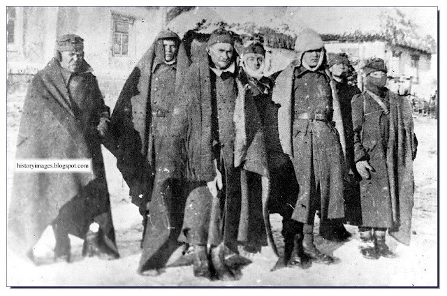 German prisoners  Ukrainian village. January 1944.