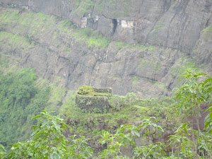 "SENTRY POST" of Prabalgad fort as photographed from peak of Fort.