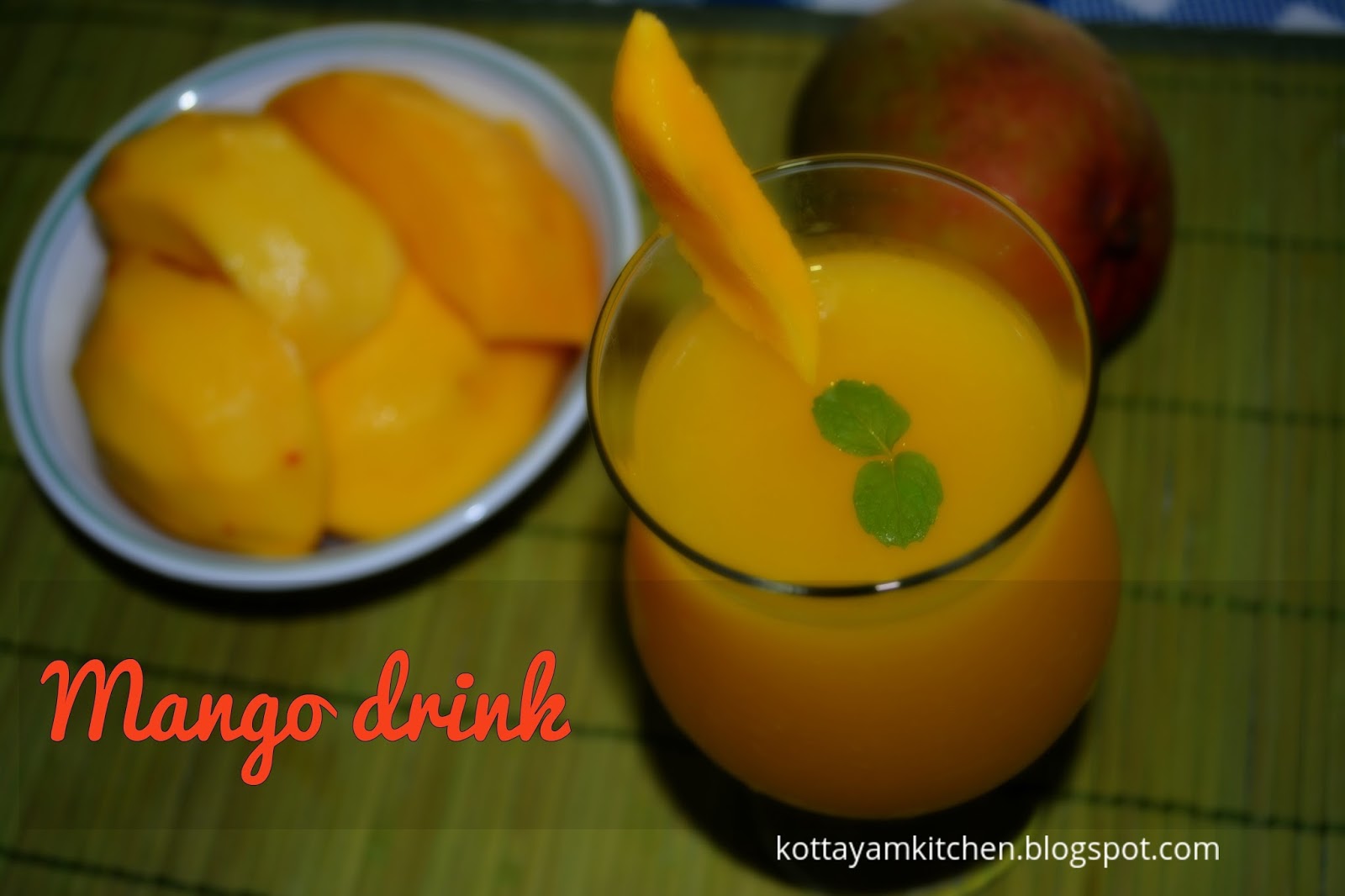 Fresh mango drinkjuice Home made Maaza recipe Kottayam Kitchen